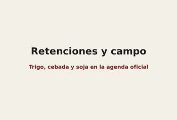 Imagen editorial sobre retenciones al campo y agenda politica argentina