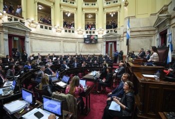 Recinto del Senado de la Nación durante una sesión pública