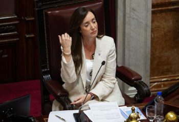 Victoria Villarruel durante una sesión del Senado. Foto: LA NACION.