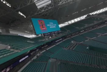 Vista del estadio de Miami donde Argentina jugara ante Cabo Verde