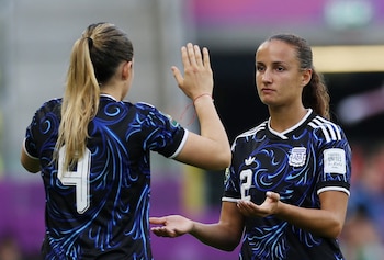 Alma Velasco Heim con la camiseta de Argentina en el Mundial Sub 20 femenino
