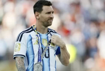 Lionel Messi con la camiseta de la Selección Argentina