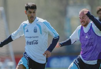 Jugadores de la Selección Argentina entrenan en Ezeiza antes del amistoso con Bolivia