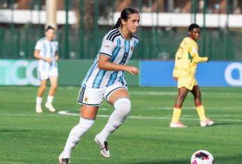 Jugadoras argentinas durante el partido ante Ghana