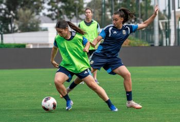 Plantel argentino entrenando