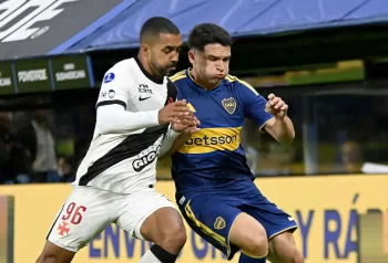 Boca en el partido de ida ante Vasco