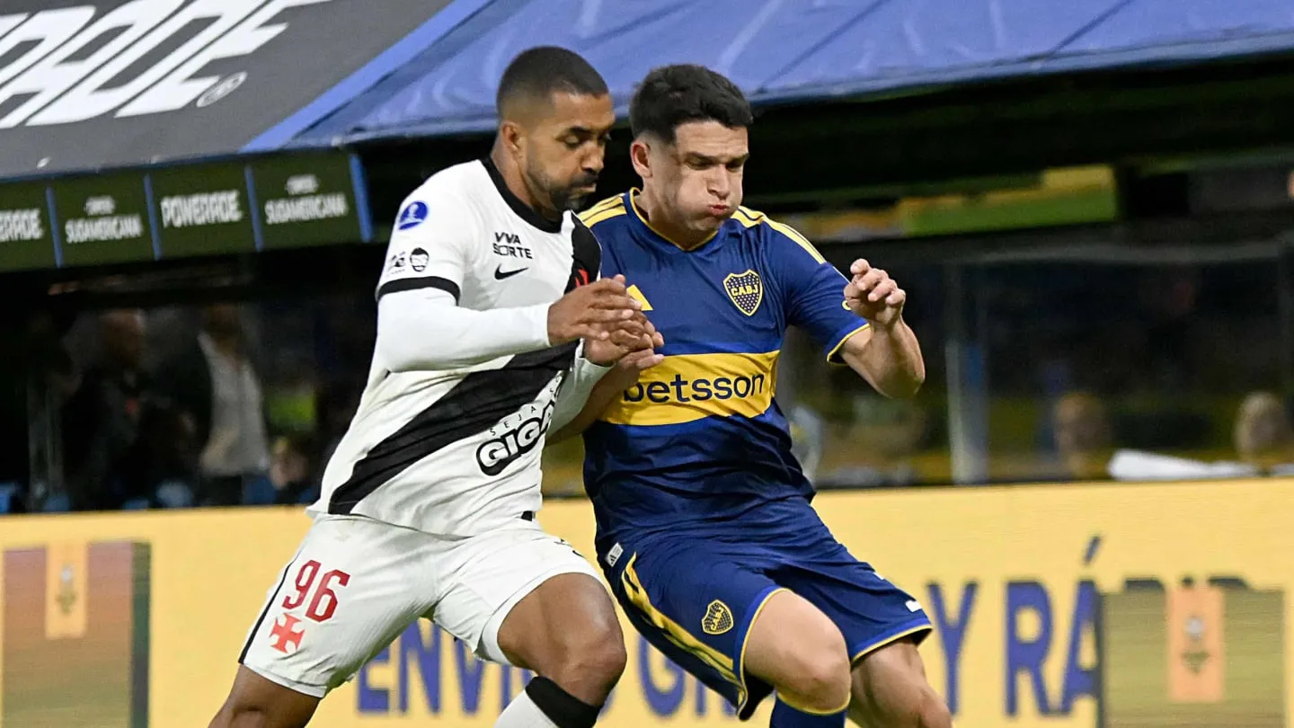 Boca en el partido de ida ante Vasco