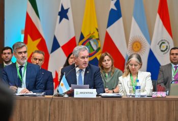 Quirno sentado en reunión del Mercosur; archivo diciembre de 2025